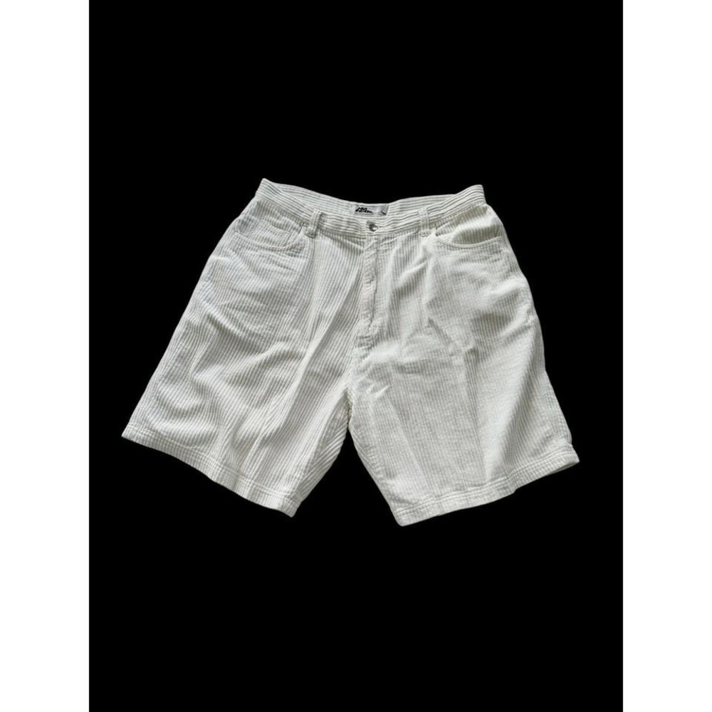 Vintage 90s No Fear Corduroy Shorts Mens 36 Baggy Skater White Cords Y2K